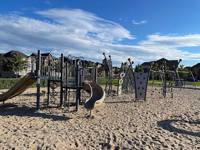 Sand with playground structure in Greensborough, Markham, Ontario